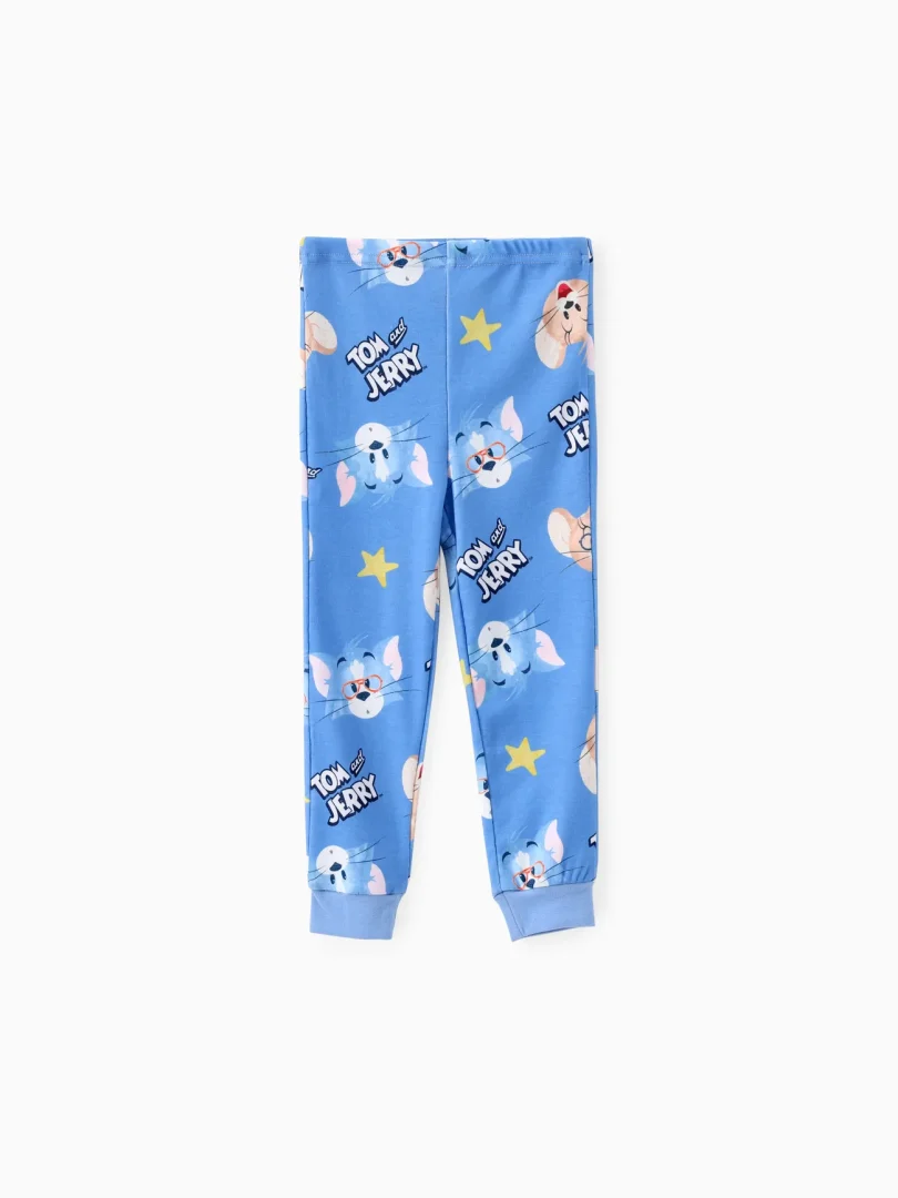 Tom and Jerry Toddler Boys/Girls 2pcs Character Print Top with Pants Sleepwear Set - Image 5
