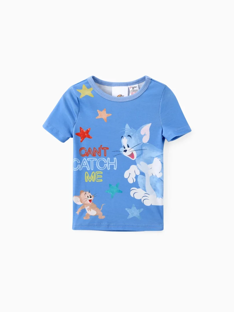 Tom and Jerry Toddler Boys/Girls 2pcs Character Print Top with Pants Sleepwear Set - Image 2