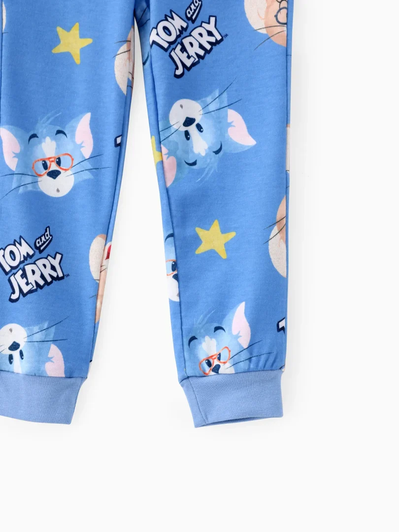 Tom and Jerry Toddler Boys/Girls 2pcs Character Print Top with Pants Sleepwear Set - Image 8