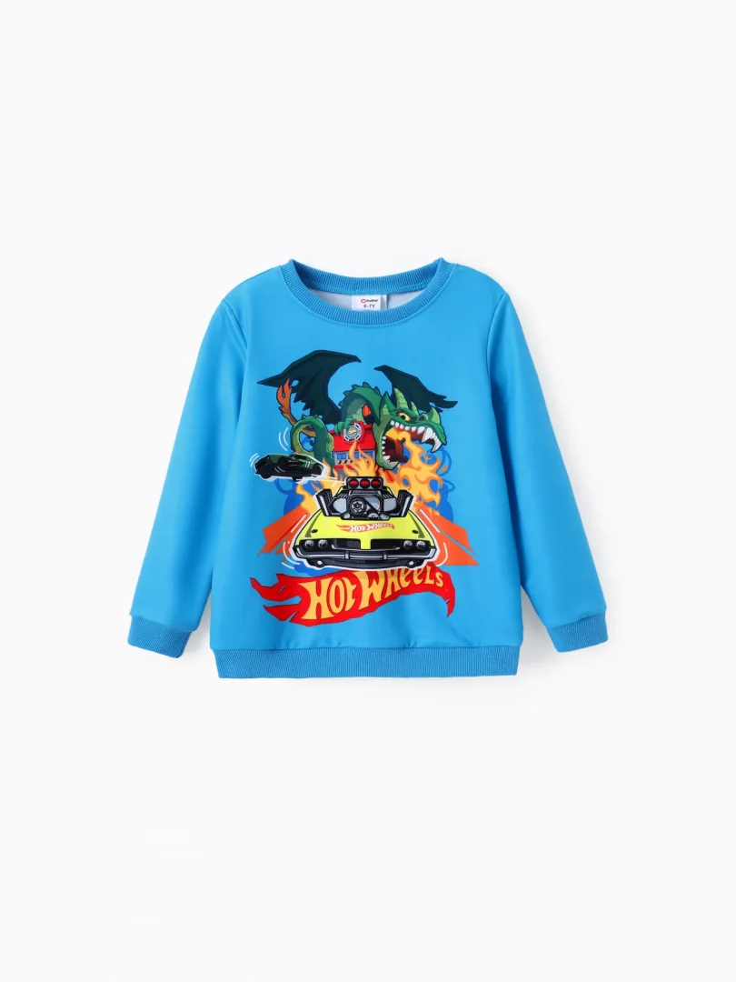 Hot Wheels 1pc Kid Boy Character Print Long-sleeve Top or Pants Long-sleeve Top or Pants