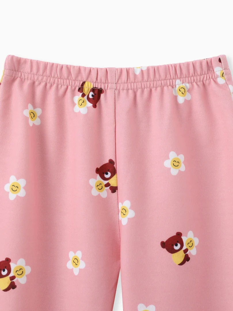 Baby Boy/Girl 2pcs Bear Print Sweatshirt and Pants Set - Image 6