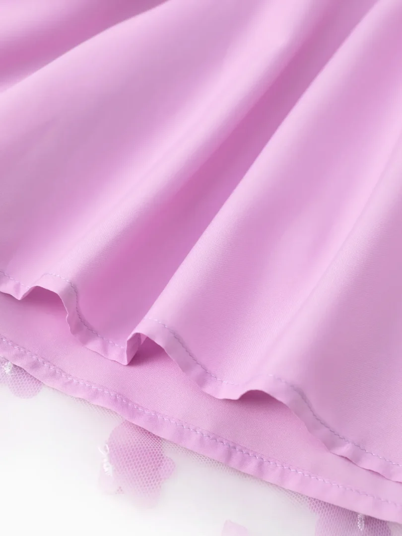 Toddler Girl Sweet Mesh Splice Dress share icon - Image 8