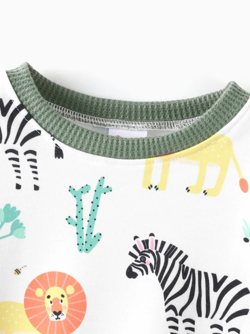 2pcs Baby Boy Childlike Lion and Zebra Pattern Hanging Strap Set - Image 7