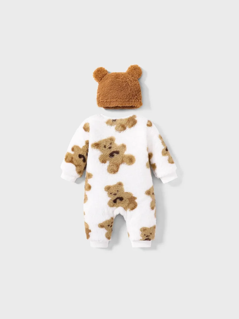 2pcs Baby Girl/Boy Basic Solid Color Long Sleeve Jumpsuit - Image 2