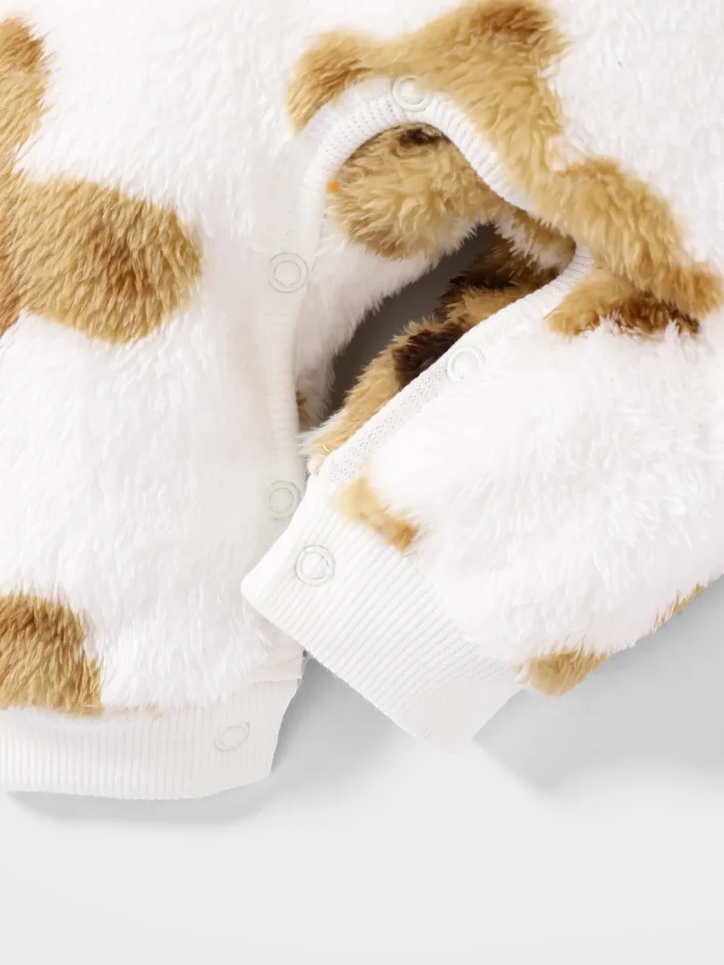 2pcs Baby Girl/Boy Basic Solid Color Long Sleeve Jumpsuit - Image 5