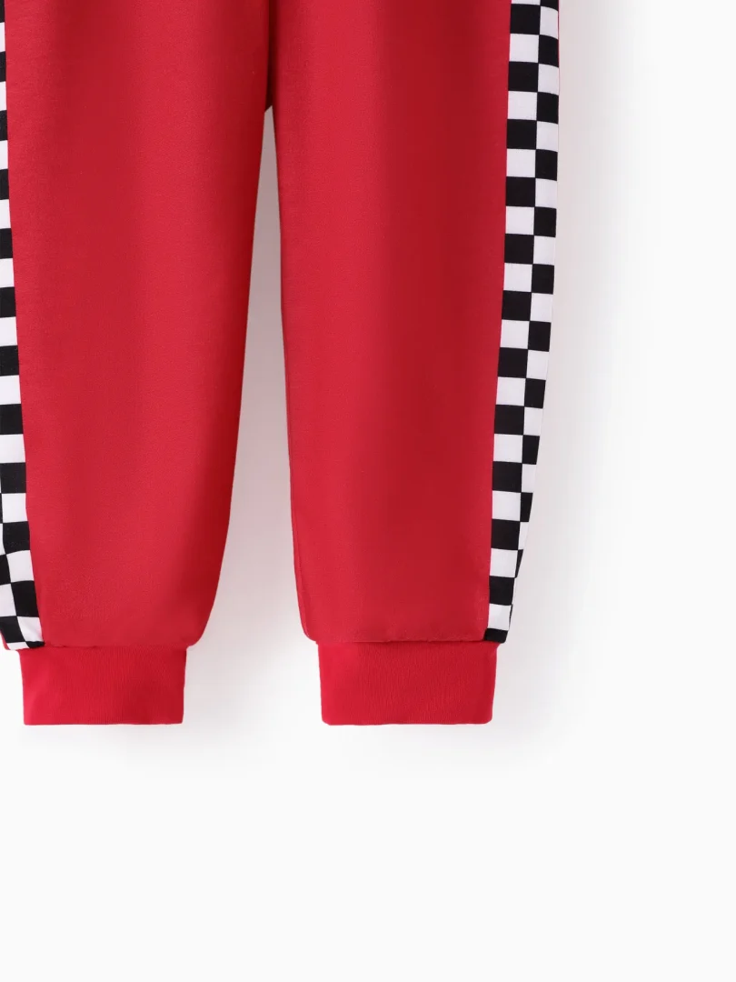 Hot Wheels Toddler Boy Color block Logo Print Long-sleeve Racing Jumpsuit - Image 6